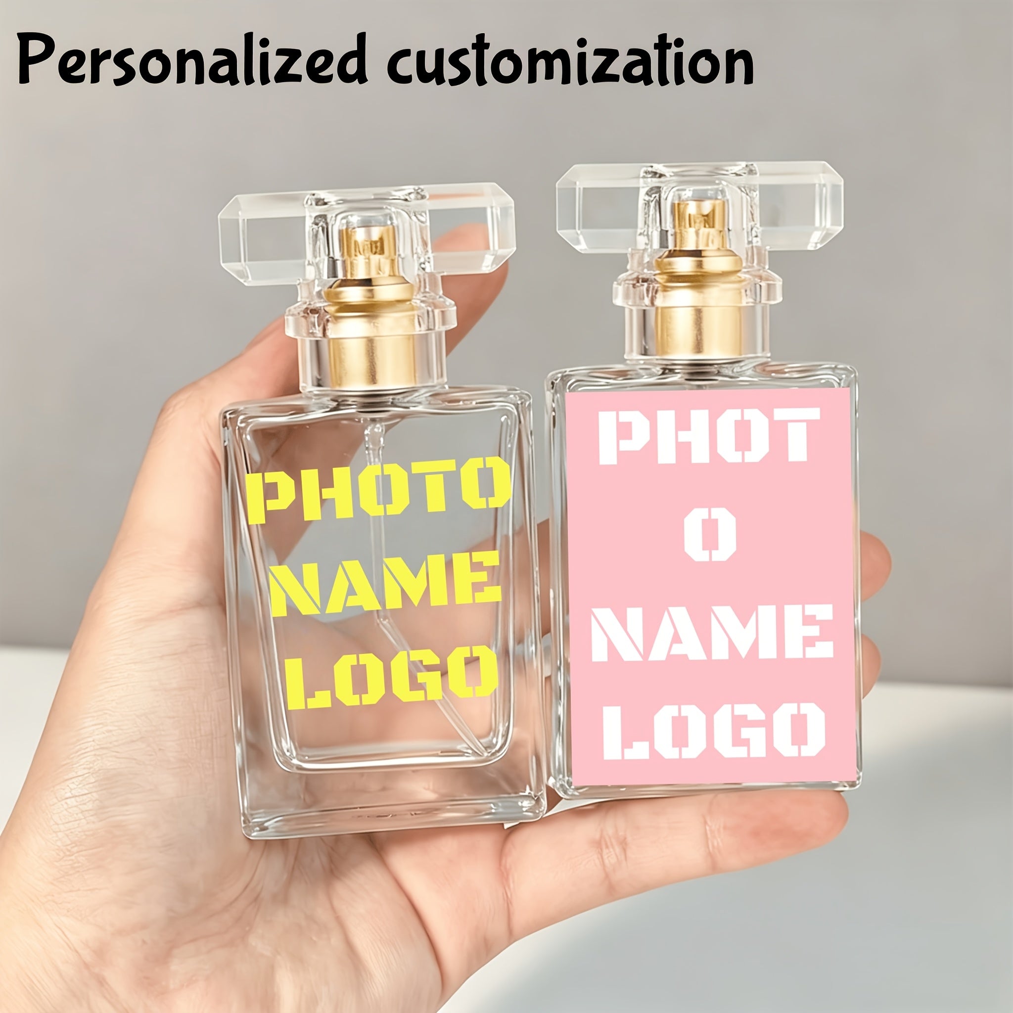 Corporate Custom Custom 50Ml Perfume Bottle, Photo, Text, Name Personalization, Glass Perfume – Client – image 1