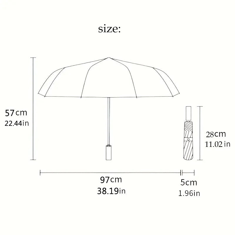 Photo/Text Umbrella Custom with Your Own Picture & Text - Automatic Folding | Photo-Printed Specialized Promotional – image 2