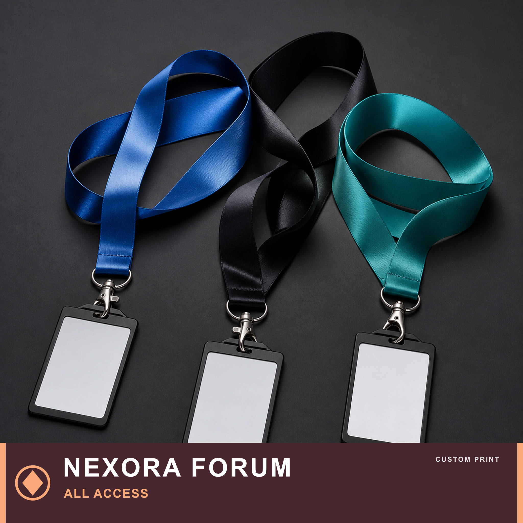 Custom Printed Event Lanyards — NEXORA FORUM: ALL ACCESS
