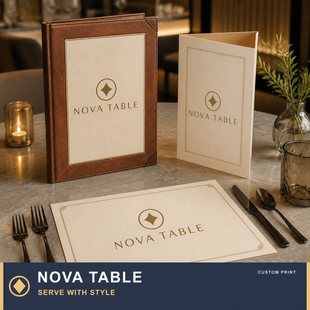 NOVA TABLE printed on custom product — SERVE WITH STYLE