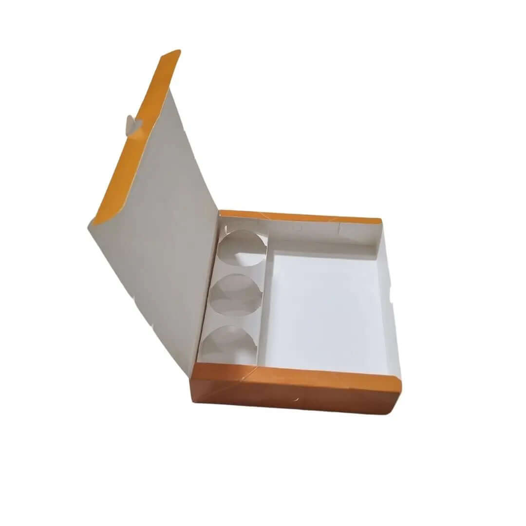 بوكس شاورما طباعة حسب الطلب لسندويشة واحدة مقطعة 6 قطع مع فتحات 