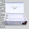 مطبوع حسب الطلب 40×25×9 سم علبة مع 2 separator و 2 صوص حامل