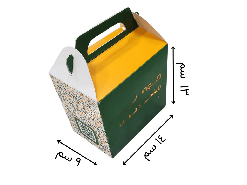 مواصفات العلبة :
بوكس وجبة الطفل، الطول 14 سم العرض 9 سم الارتفاع 13 سم، طباعة بتصميم العميل
طباعة حسب الطلب باللوغو الخاص بالعلامة التجارية 
 
الطباعة:
يمكنكم طلب طباعة خارجية فقط أو داخلية وخارجية 
السولوفان:
السولوفان هو طبقة نايلون عازلة تفيد في 1- يمنح المتانة للعلبة
2- يعزل الزيوت والسوائل عن الورق
3- يمنع الطباعة من الاختلاط بالمواد الغذائية 
لكم حرية الاختيار بإضافة سولوفان خارجي فقط أم داخلي فقط أم على الجانبين داخلي وخارجي
ملاحظة:
يُفضَّل اختيار السولوفان الداخلي عند اختياركم الطباعة الداخلية من أ