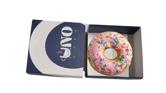 بوكس الدونات علبة دونات طباعة باللوغو والألوان الكاملة 10×10×4 سم
 