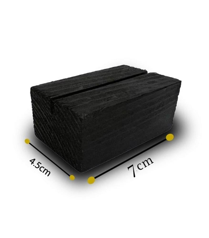 Wooden stand for acrylic panels, 7 cm, black — product image 1