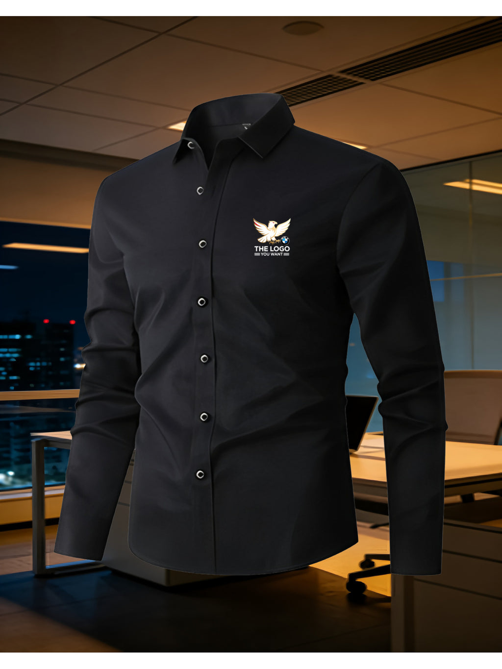 Design-Your-Own Men'S High-Quality Fashion Long-Sleeved Shirt| Button, Pocket-Less, Casual – Team – image 2