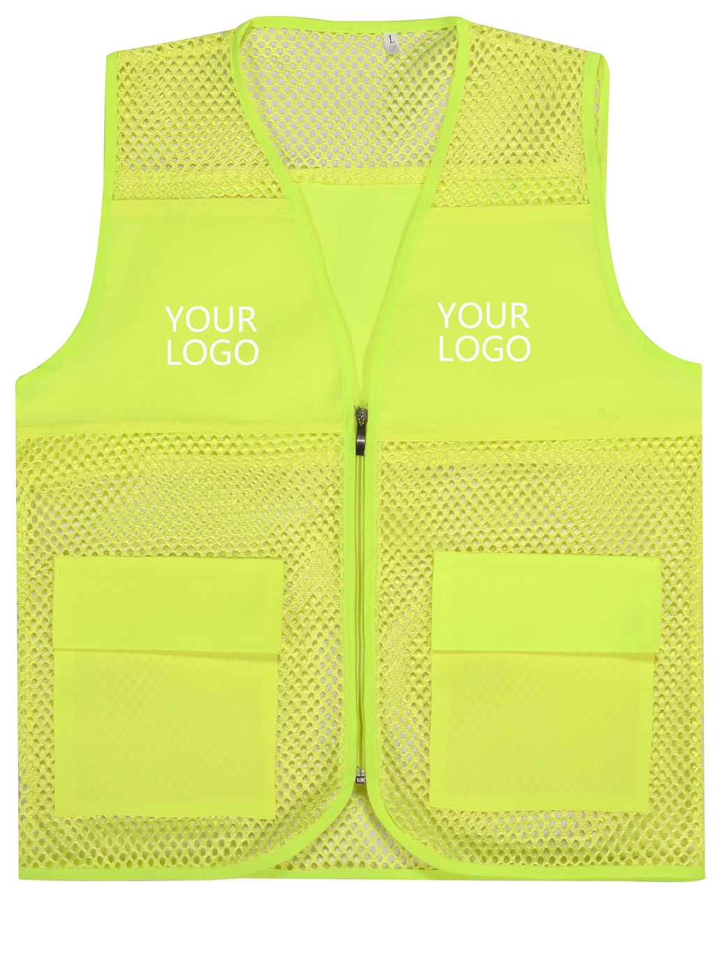 Custom Logo-Printed Work Vest, Volunteer Mesh Vest with Printed Text for | Business-Ready Logo – image 3