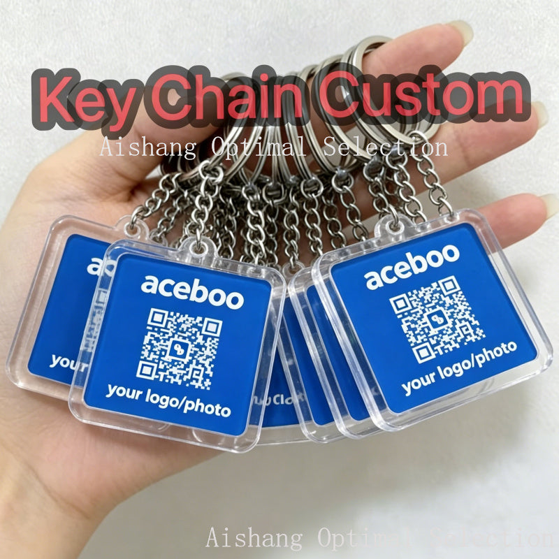 Logo-Ready Custom Keychain – Gift for Her/Him, Custom Acrylic Keychain, Single-Sided HD – image 1