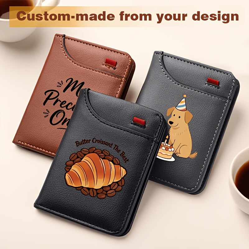 Brand-Forward Custom Men's Wallet, PU Leather Men's Wallet in Multiple Colors, Card Holder, – Marketing – image 1