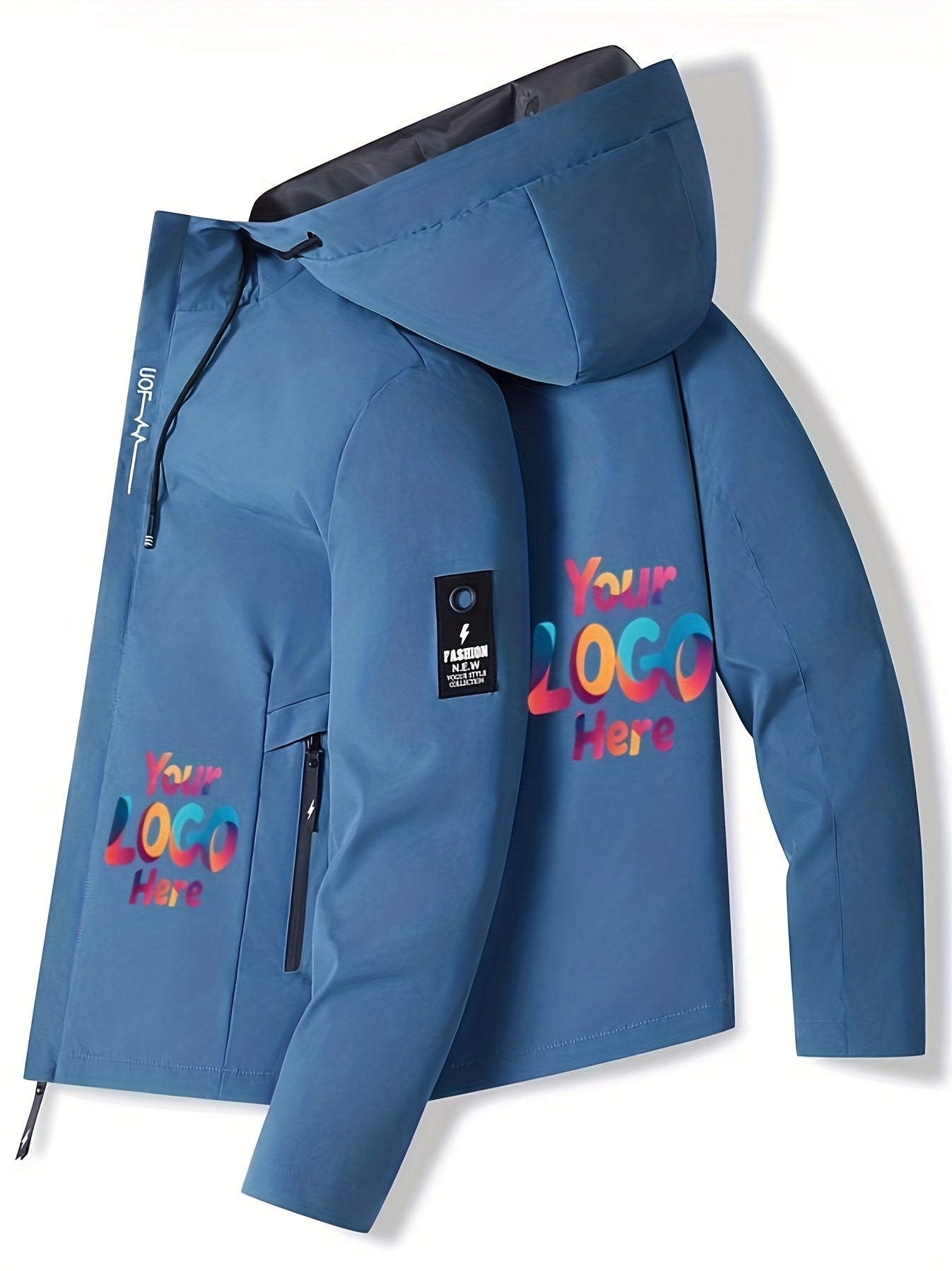 Personalized Logo Apparel – Unisex Custom Jacket - Add Your Logo/Text/Design - Soft – image 2