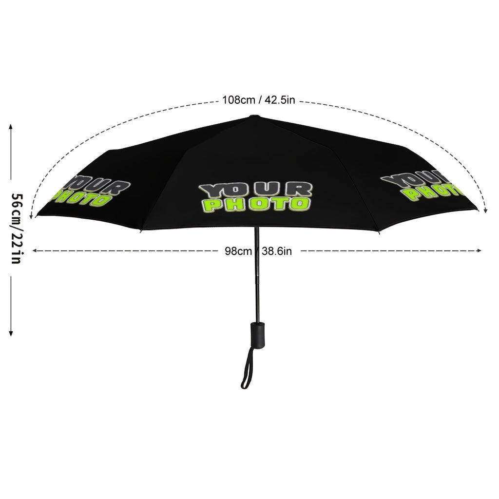 Personalized Specialized Promotional Product – 3-Fold Auto Umbrella with Custom Photo/Logo - A Lightweight, Foldable – image 2