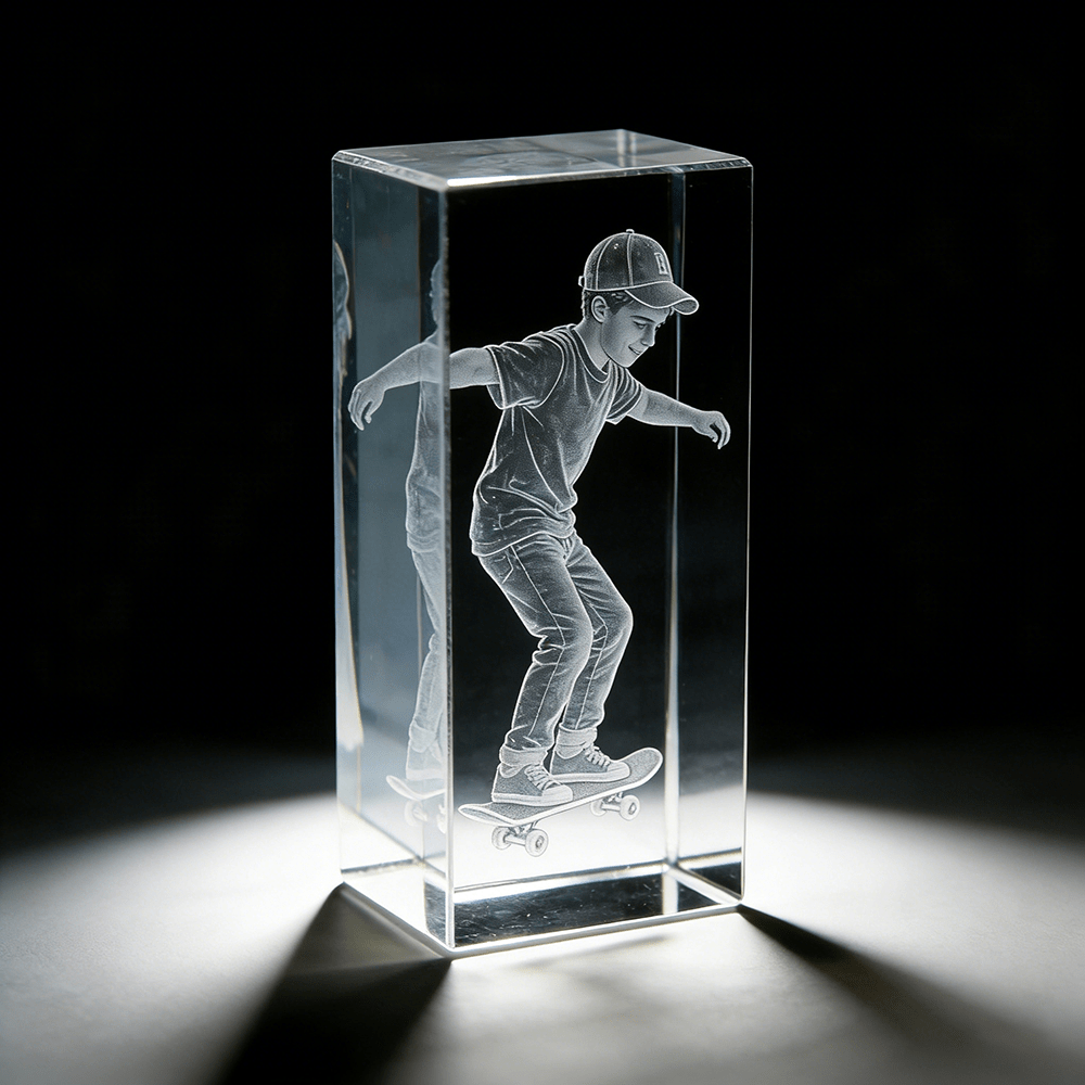 Customize Your Own Statue Figurine, 3D Custom Crystal Photo Statue for Home Decor. Laser-engraved Personalized… - image 2