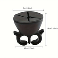 Black vinyl waste collection tool with handle — product image 1