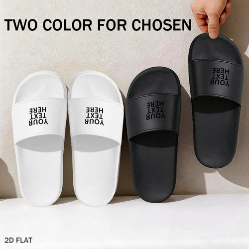 1 Pair Slippers for Women Men, with Your Own Picture Logo Name Text Couple | Made-to-Order Specialized Promotional – image 1