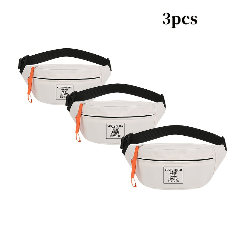 [3/5/10pcs] with Text/pictures/logo, Stylish and Simple Multi-piece Waist Bag- | Made-to-Order Branded – image 4