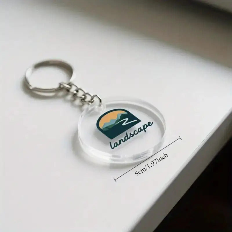 Bespoke Custom Keychain – 2D Flat - 2D Photo/Text/Logo/Name Keychain - Transparent Acrylic – image 2