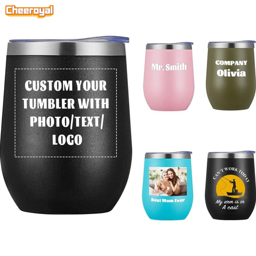 -12oz Stainless Steel Coffee Cup - Custom Insulated Coffee Tumbler, Outdoor | Promotional Tumbler & – image 1