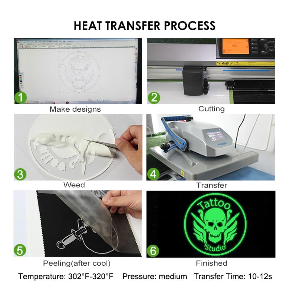 Pink glow in the dark heat-transfer vinyl — product image 7