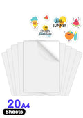 Printable adhesive vinyl for regular printers, A4 glossy white, 25 sheets — product image 1