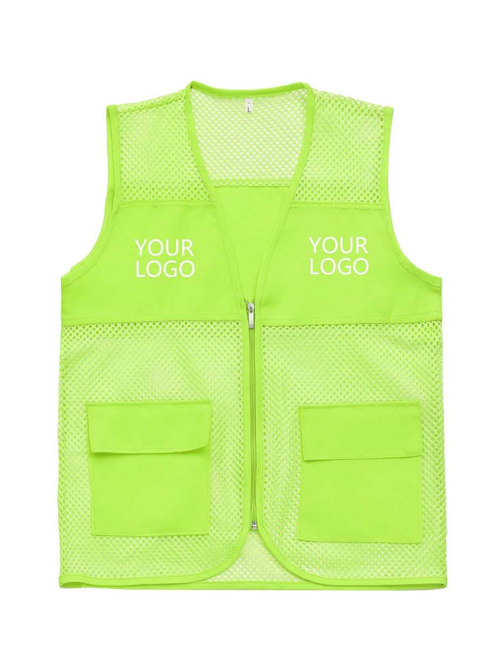 Custom Logo-Printed Work Vest, Volunteer Mesh Vest with Printed Text for | Business-Ready Logo – image 2