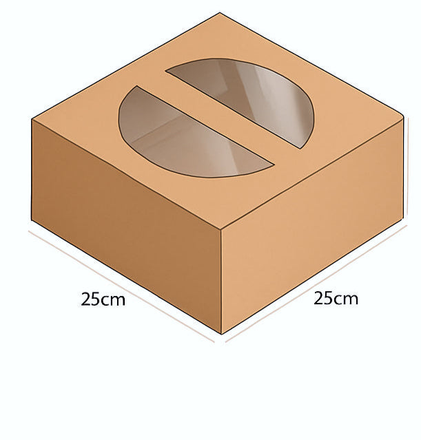 customizable cake box with transparent window