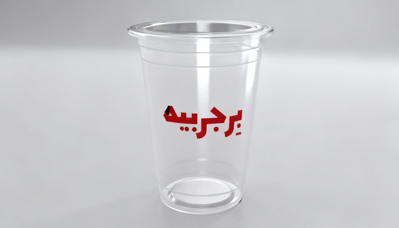 أكواب بلاستك 12 أونصة مع طباعة بتصميم العميل، أغطية عادية ونصف كروية وأغطية ستاربكس