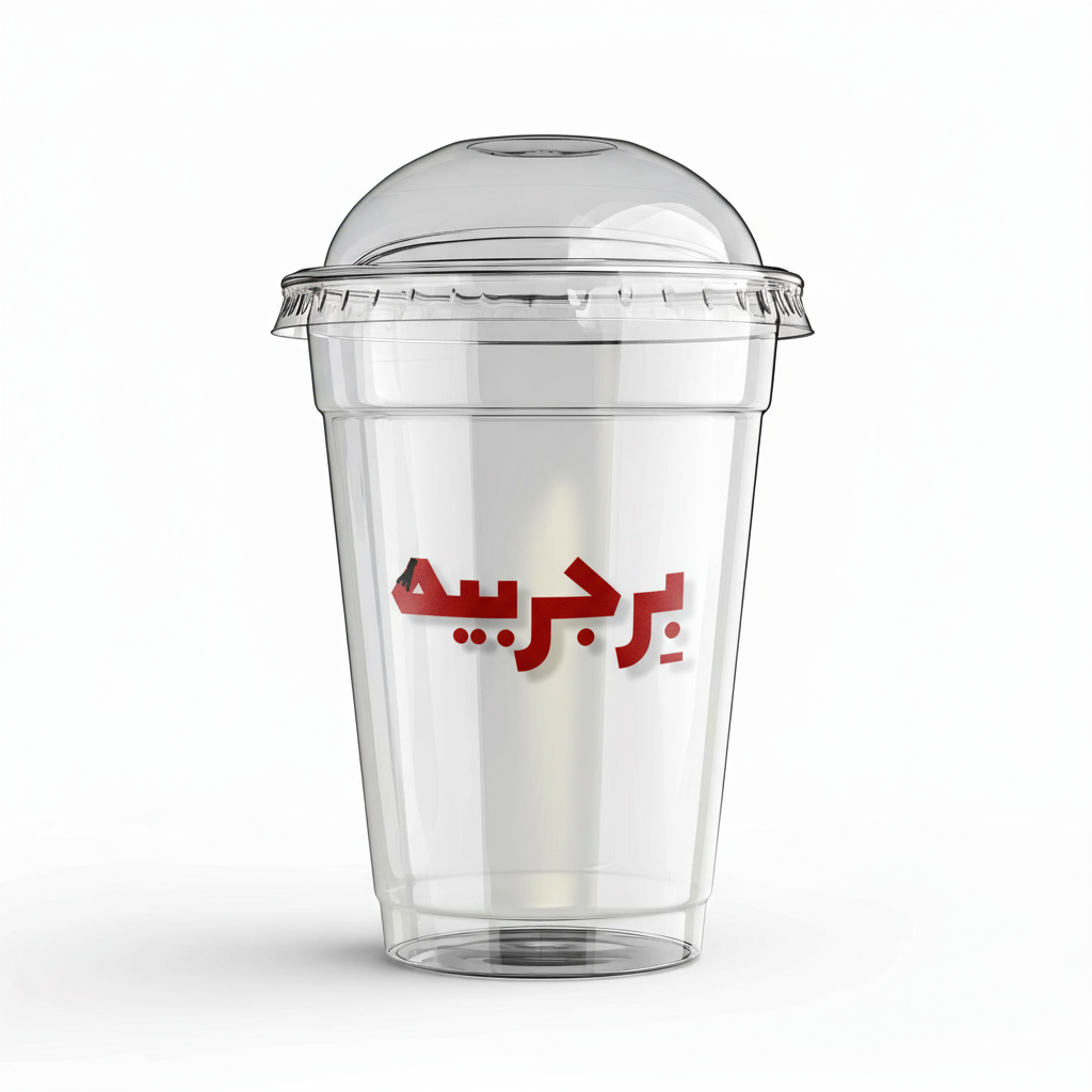 أكواب بلاستك 12 أونصة مع طباعة بتصميم العميل، أغطية عادية ونصف كروية وأغطية ستاربكس