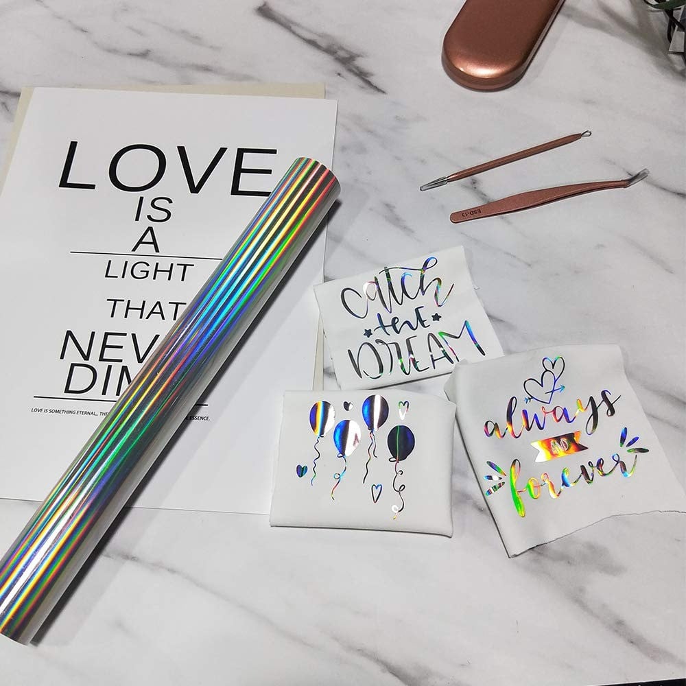 Color change silver hologram heat-transfer vinyl — product image 7
