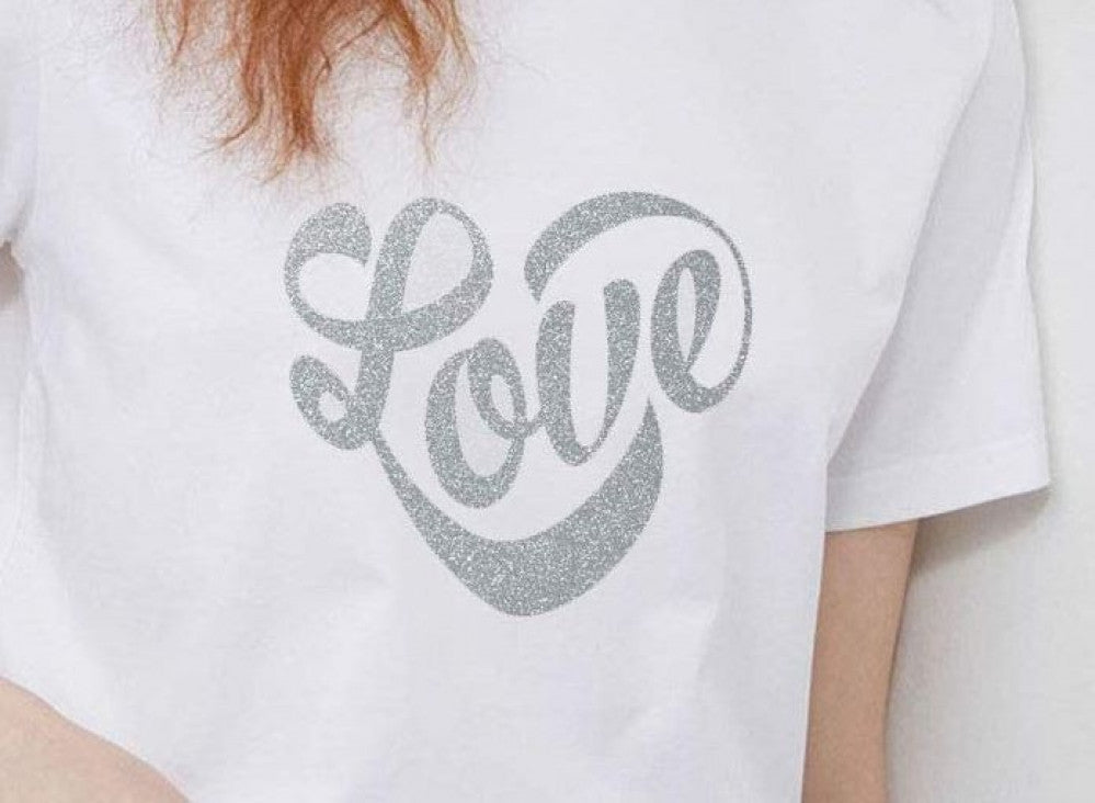 heat-transfer vinyl silver glitter fabric — product image 3