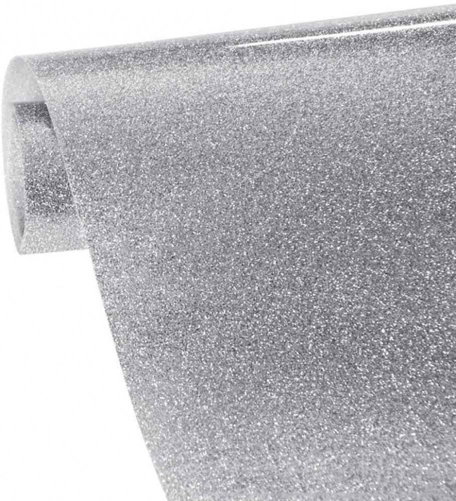 heat-transfer vinyl silver glitter fabric — product image 1