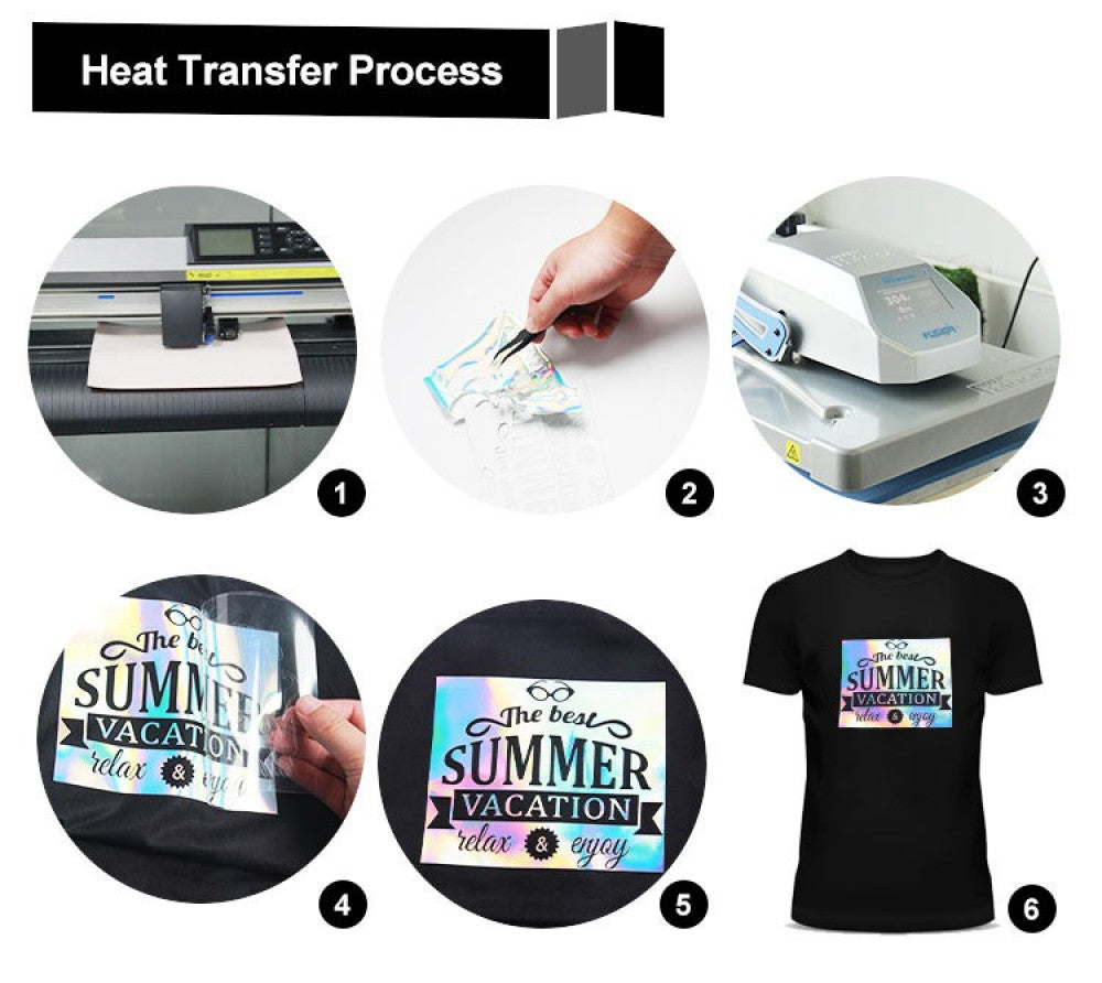 White color changing hologram heat-transfer vinyl — product image 6