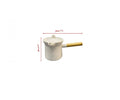 Wooden hand bowl with small ceramic cover — product image 1