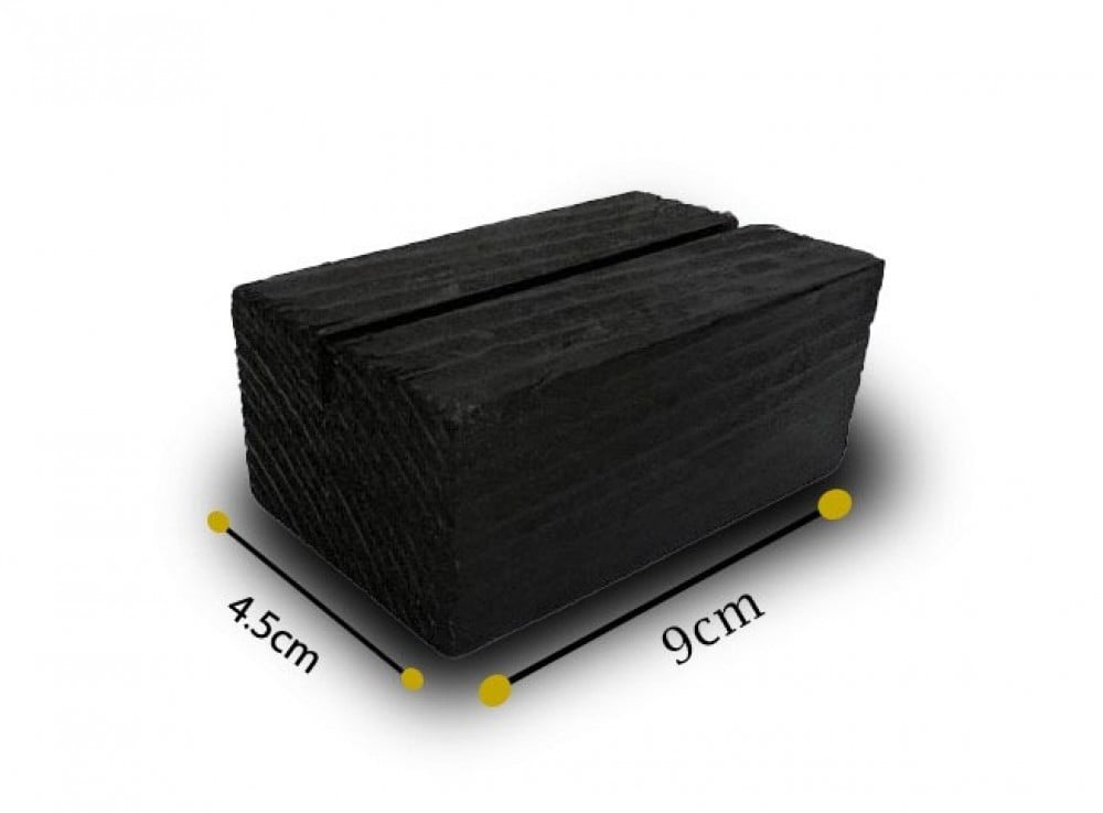 Wooden stand for acrylic panels, 9 cm, black — product image 1