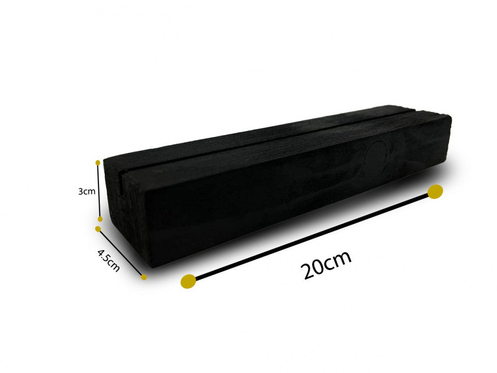 Wooden stand for acrylic panels 20 cm black A4 — product image 1