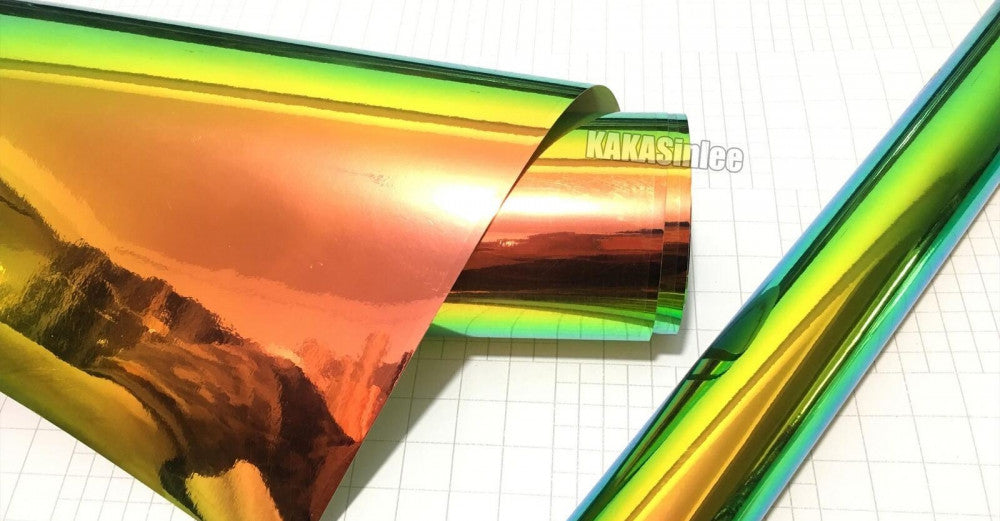 heat-transfer vinyl fabric, yellow Chameleon mirrors — product image 3
