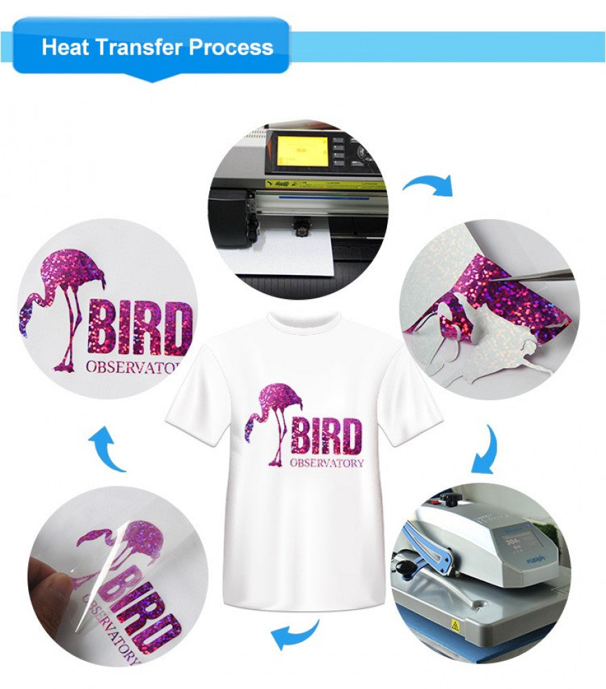 heat-transfer vinyl hologram fabrics fuchsia — product image 2