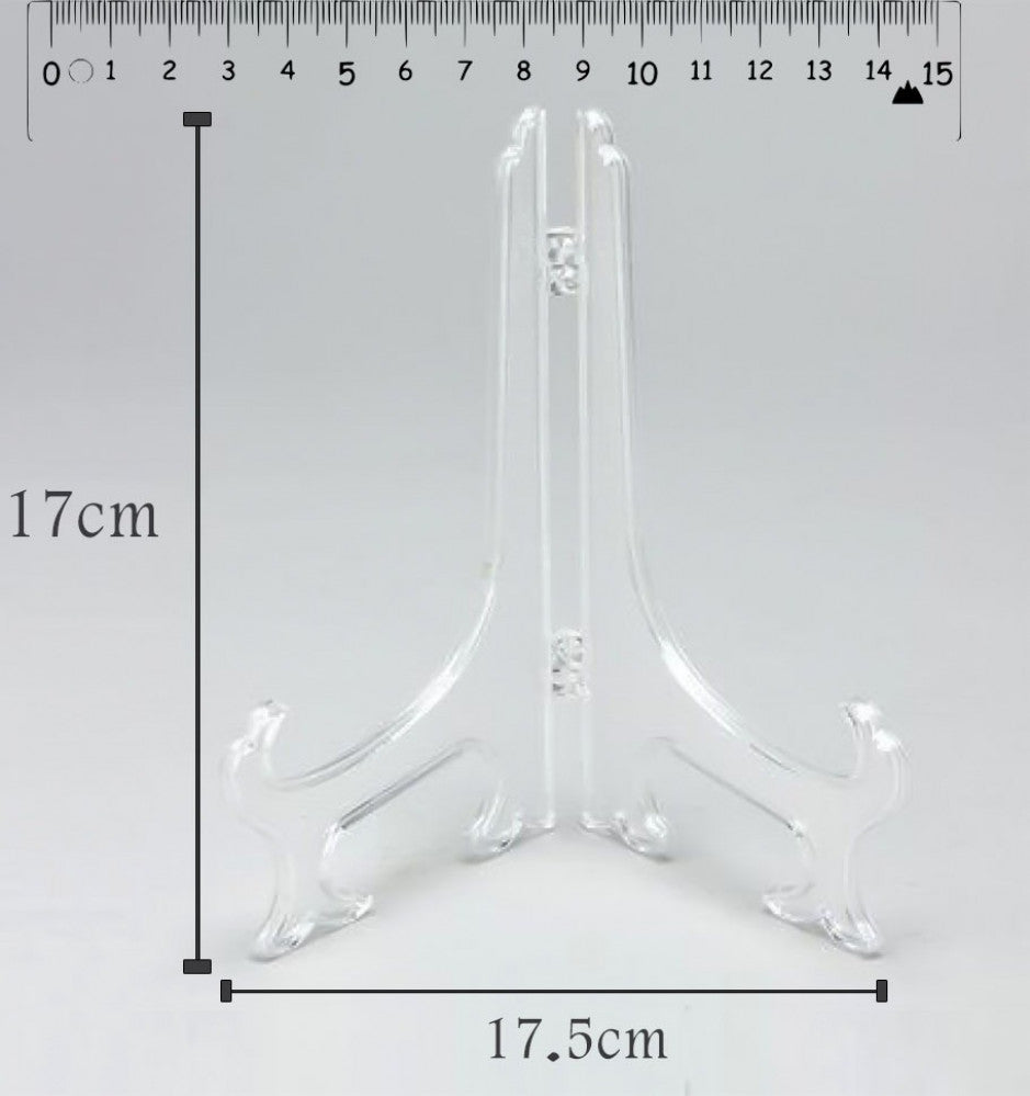 Transparent plastic stand, size 17 cm — product image 1