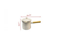 Wooden hand bowl with medium ceramic cover — product image 1