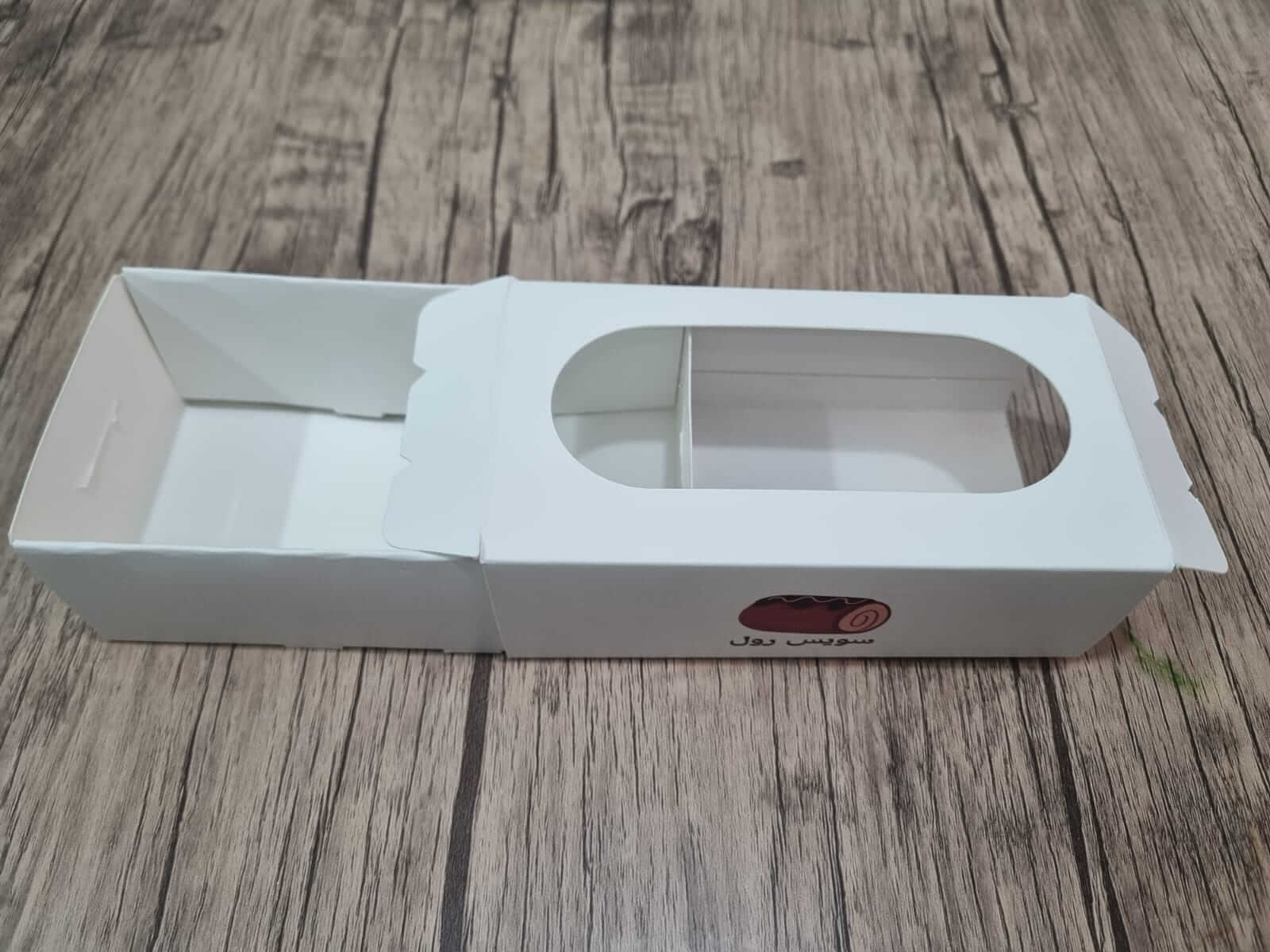 بوكس بأبعاد 16×9×5.5 سم مع نافذة شفافة، متعددة الاستعمالات، طباعة بشعار العميل