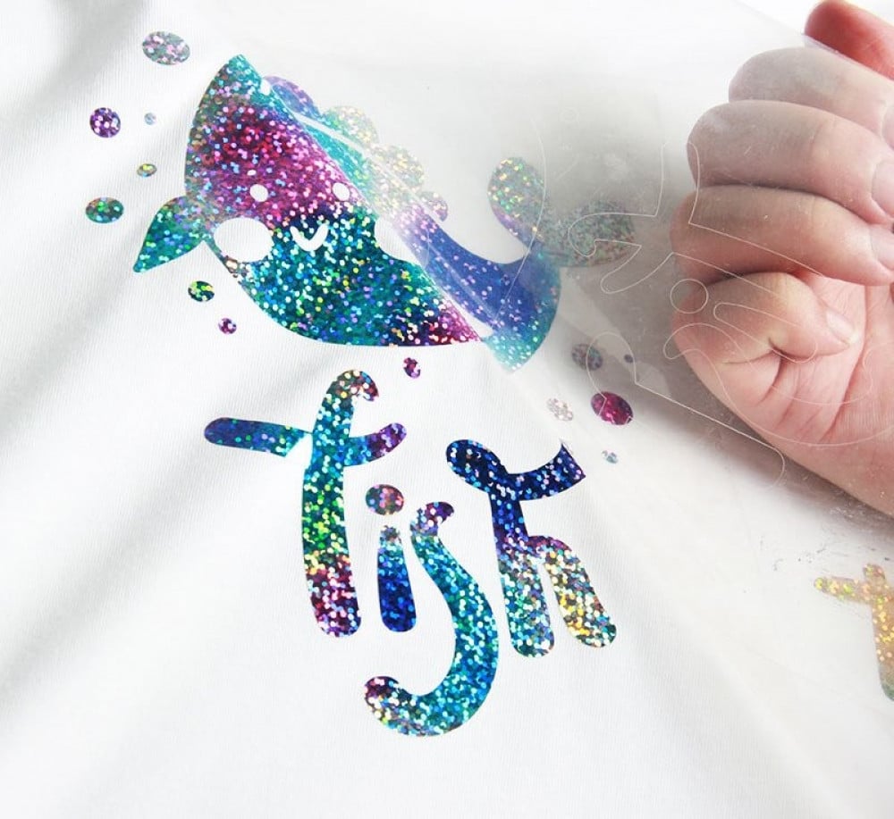 heat-transfer vinyl, hologram fabrics, rainbow circles — product image 5