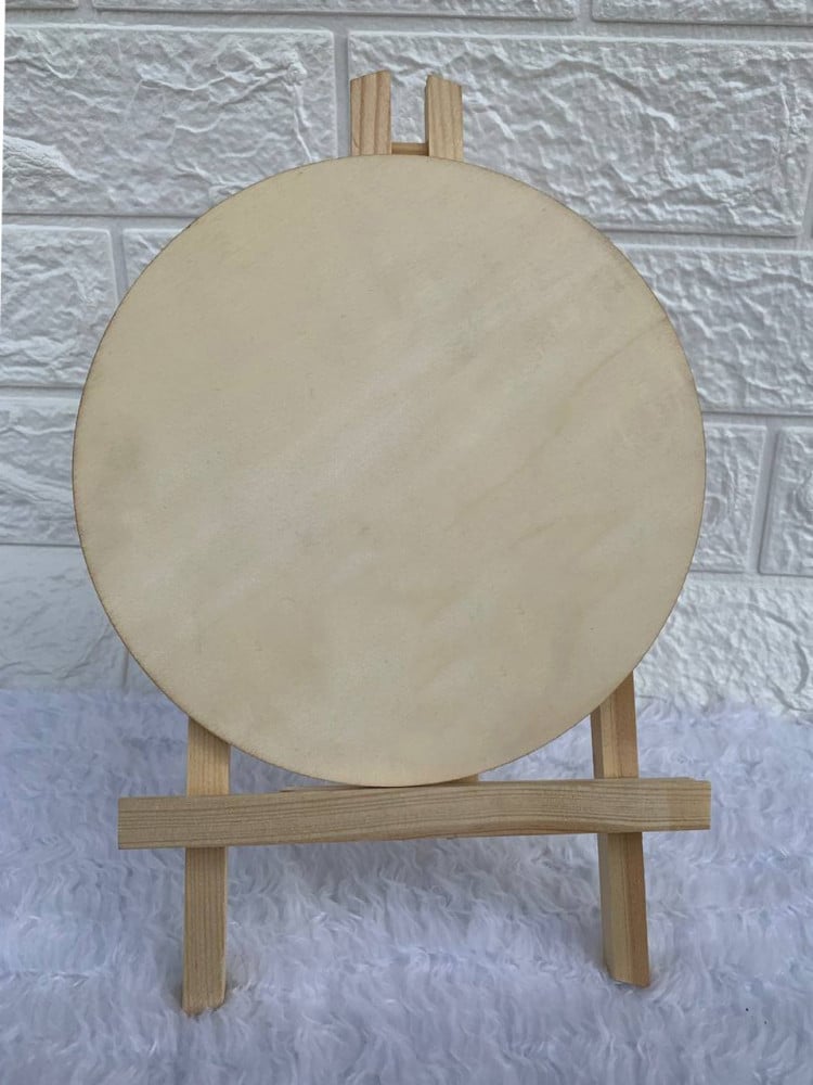 Circular wood plate for sublimation printing - size 20 cm — product image 1