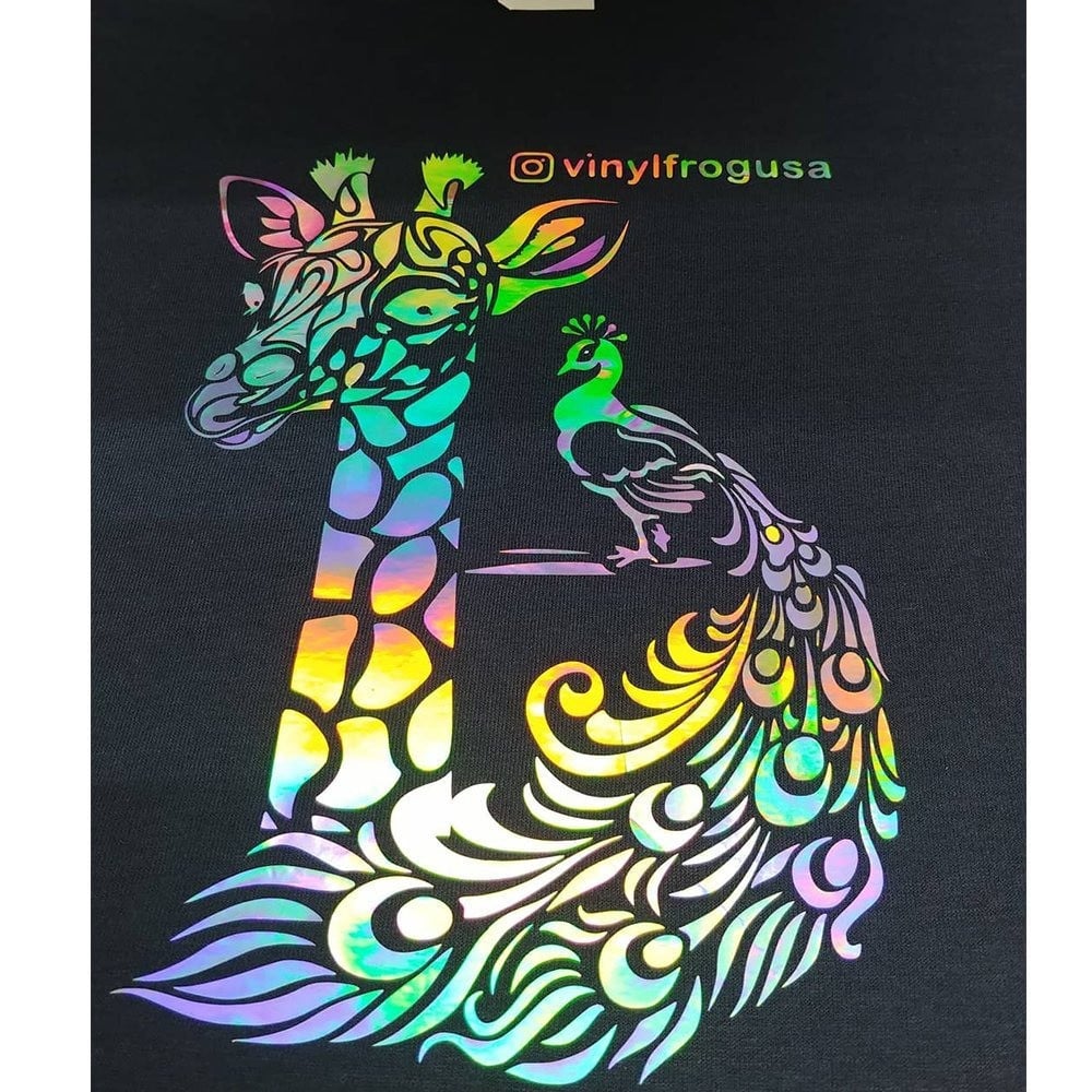 Color change silver hologram heat-transfer vinyl — product image 6