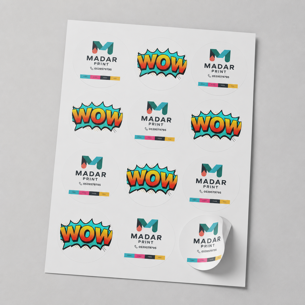 صورة استخدام واقعي لمنتج sticker-sheet-a4-custom-printed