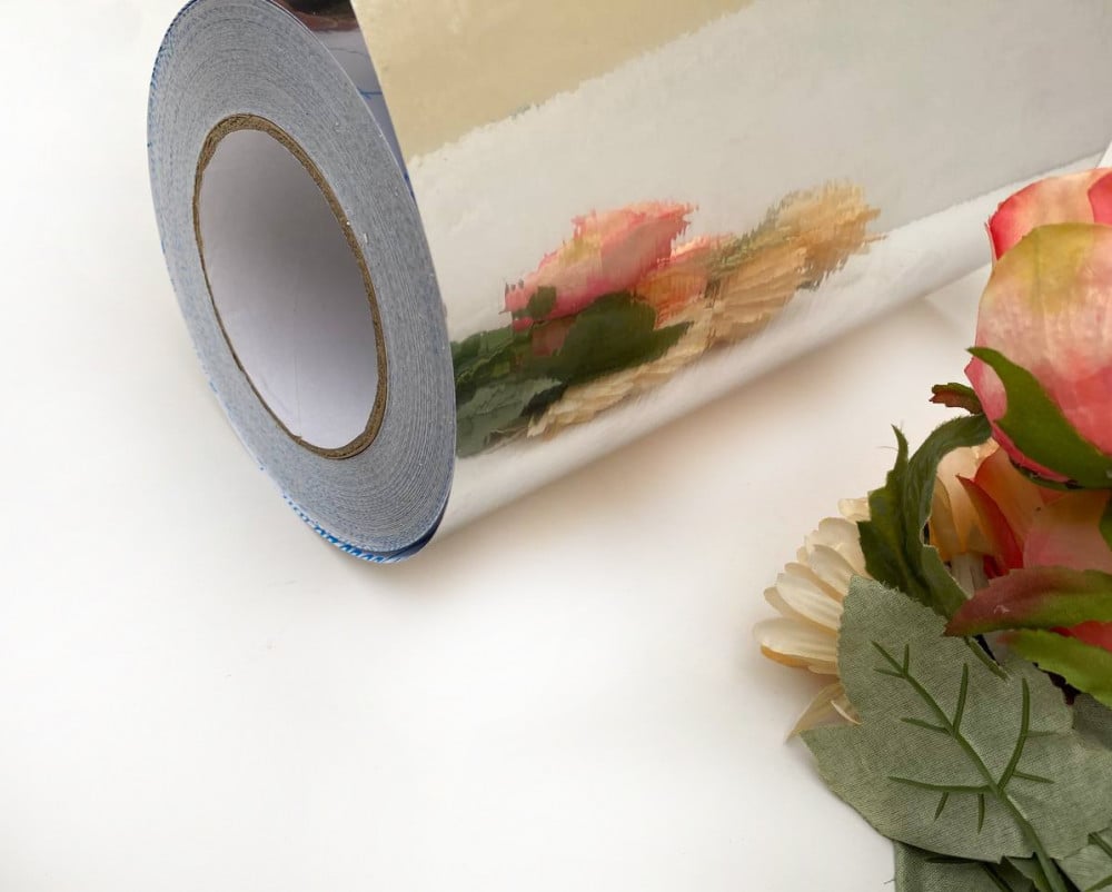 Vinyl silver mirror surfaces, 100*30 cm — product image 1