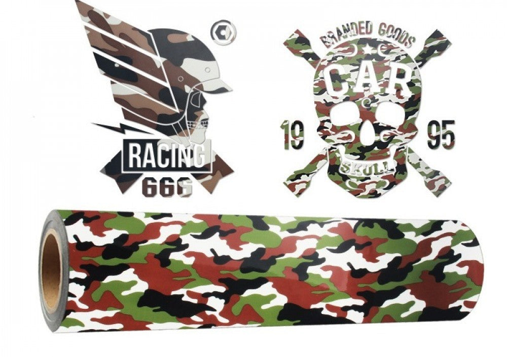 3D heat-transfer vinyl 3D army pattern — product image 1
