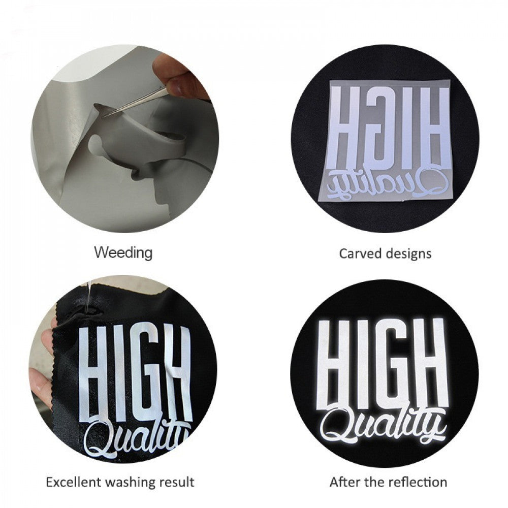 heat-transfer vinyl dark gray reflective fabrics1 — product image 4