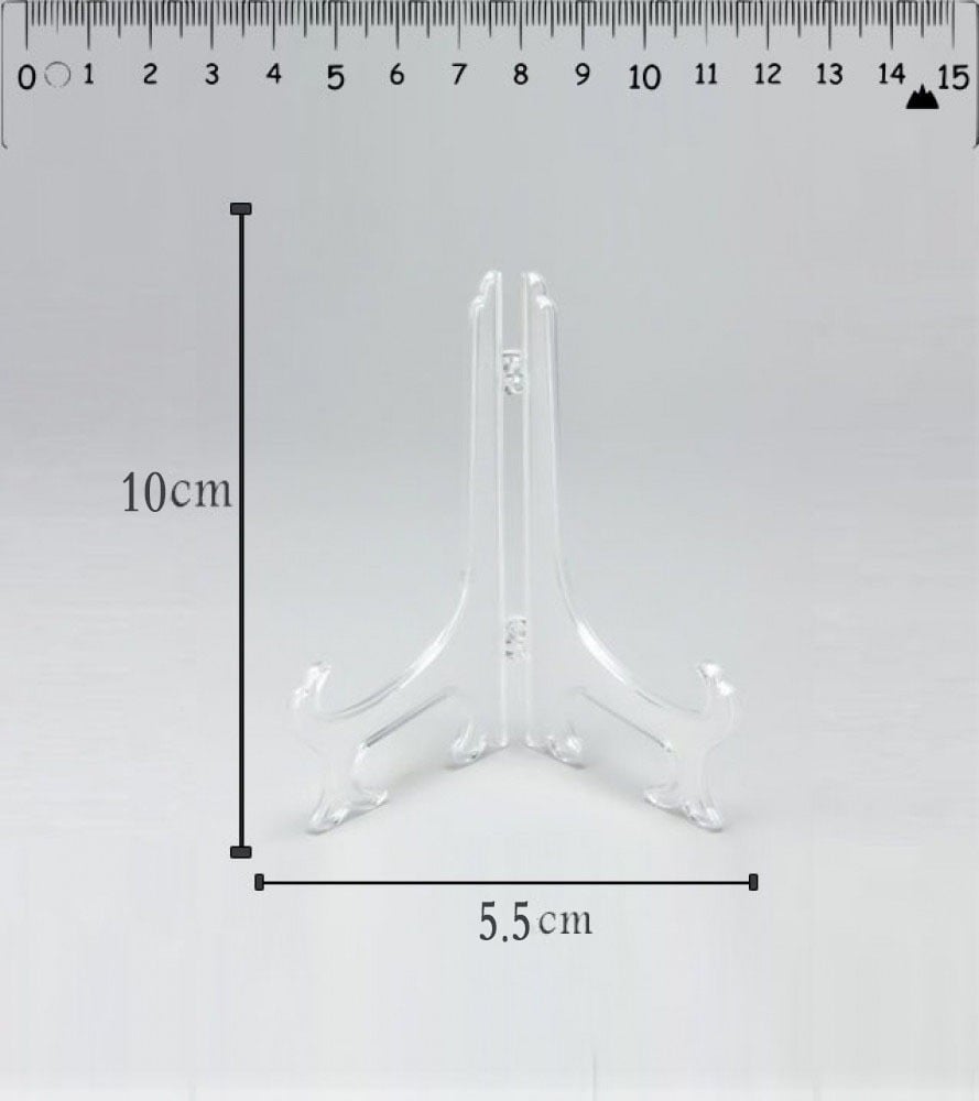 Transparent plastic stand, size 10 cm — product image 1
